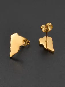 1 pair Canary Islands Stud Earrings and Mallorca El Hierro Map Stainless Steel Canarian Jewelry For Women