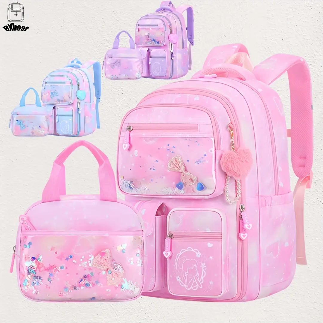 Prop 65 Safe Teenage Girls' 15.6in Bowknot School Laptop Backpack, Student Bag for School & Outdoor Travel
