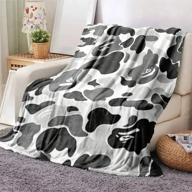 Camouflage Flannel Throw Blanket, Soft Warm Cozy Military Inspired Blanket, Polyester Knit Digital Print Sofa Couch Bed Blanket, Rugged Tactical Aesthetic Home Decor, Urban Loft Style Blanket, Lightweight All Season Comfort Throw, Living Room Bedroom Trav