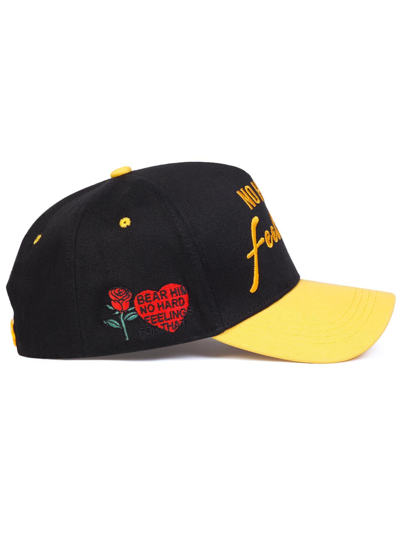 No Hard Feeling Embroidered Hat, Casual Letter Design Baseball Cap for Men & Women, Fashion Accessories for Daily Wear No Hard Feeling Embroidered Hat, Casual Letter Design Baseball Cap for Men & Women, Fashion Accessories for Daily Wear