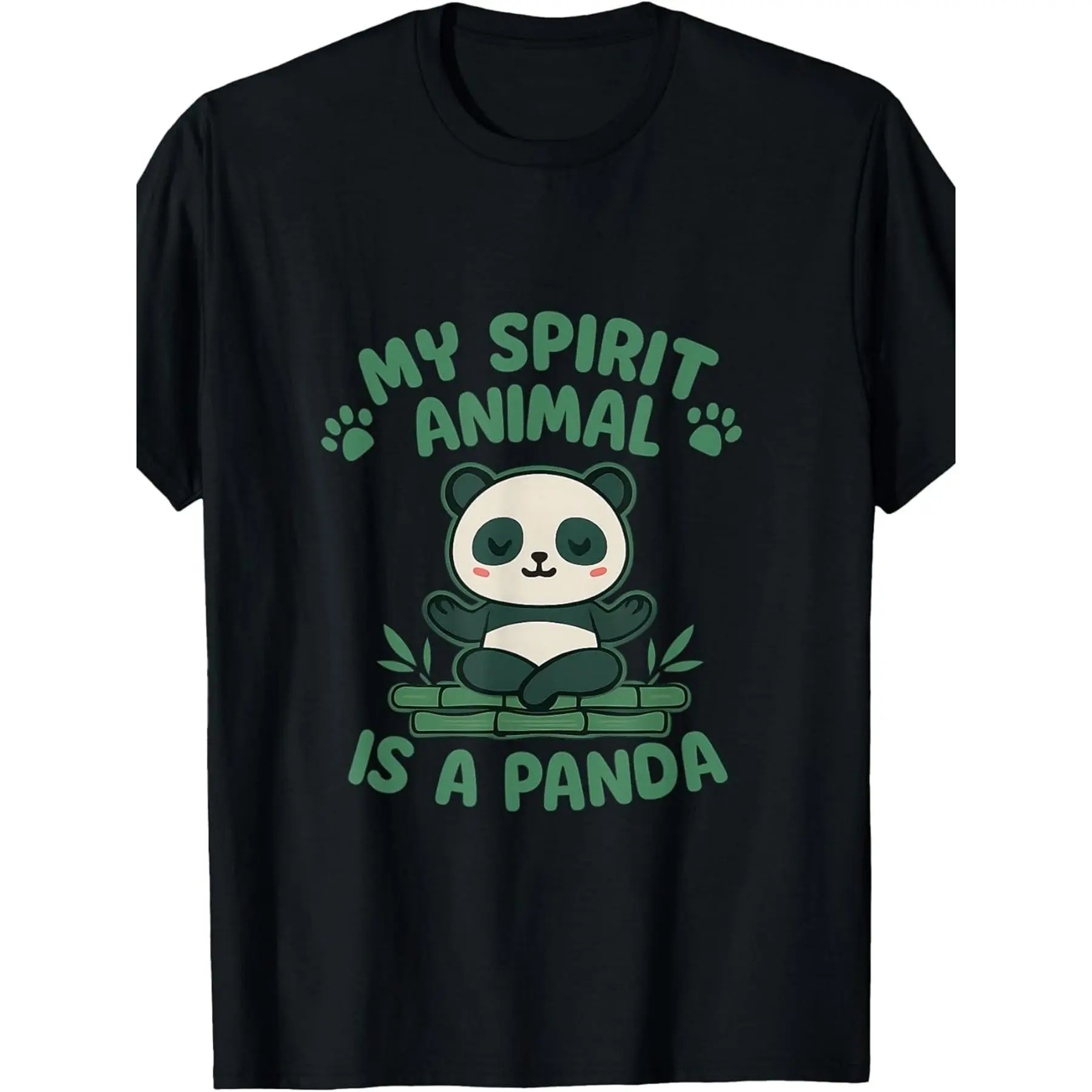 My Spirit Animal Is A Panda Kawaii Anime Graphic T-Shirt Cute Panda Lover Gift Unisex Summer Casual Top Soft Cotton Crew Neck Vintage Style