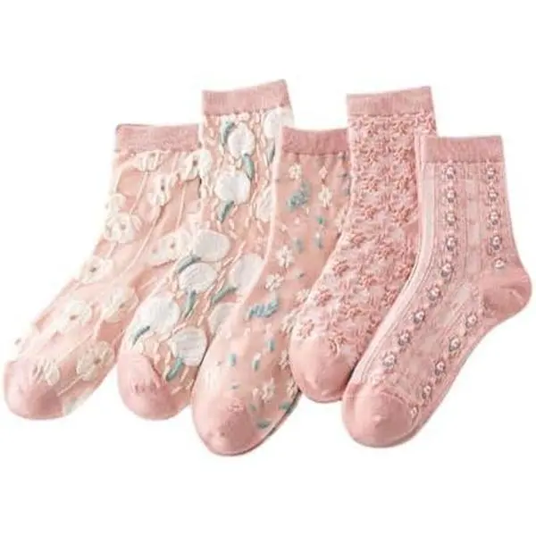 Baby Lavish Lavender Argyle Socks - Elegant Vintage Floral Frills, Jeweled Cotton Detail, Spring-Summer Style, Jeweled Detail, Short Socks