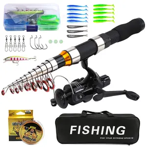 Complete Fishing Gear Set, Lure Rod 2.1/2.3m, Large Reel, Accessories, Rod Bag, Outdoor Fishing Equipment, Spinning Type