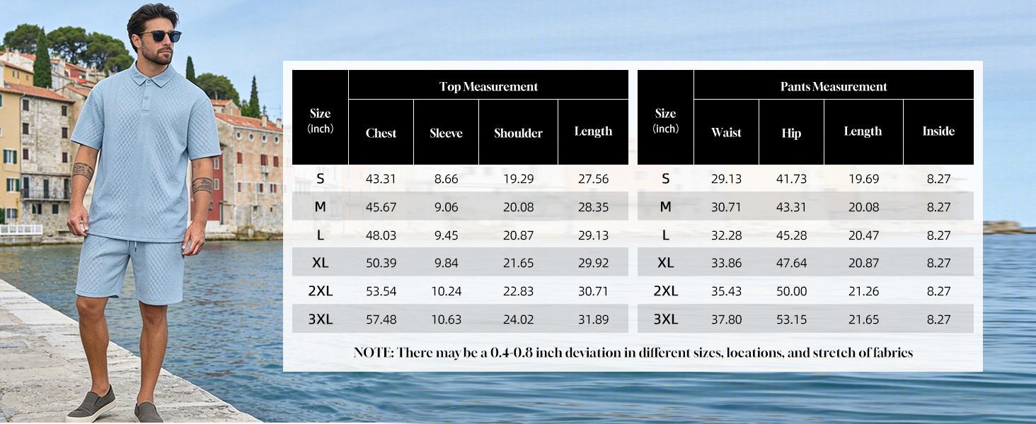 Men's 2 Pieces Outfits Casual Polo Shirt and Shorts Set Collar Athletic Jogging Summer Tracksuit