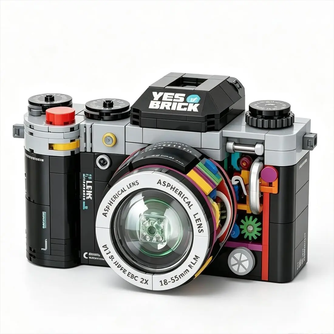 Vintage Camera Micro-Particle Building Blocks Set, DIY Classic Dslr Model, Home Decor Collectible, Creative Gift for Teens and Adults, Collectible Construction Set