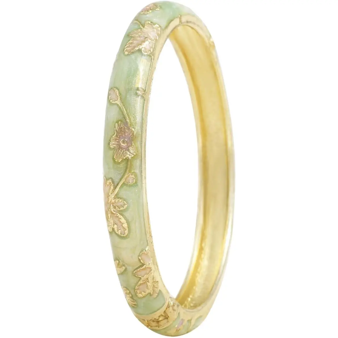 Flower Bangle Chinoiserie Cloisonne Bracelet Summer Elegant  Ethnic  Gifts For Women   Mom Sister