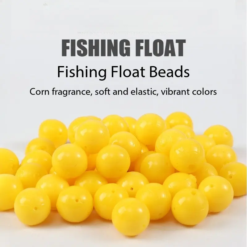 50-Pack Floating Sweet Corn Soft Baits, Realistic Scented Fishing Lures for Trout and Carp Surface Float Fishing, Trout Carp