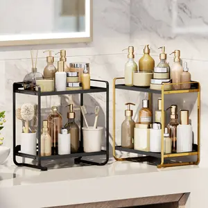 Multi-Layer Cosmetic Organizer, Desktop Storage Box for Makeup & Skincare, Dorm Bathroom Vanity Basket, Space-Saving Design
