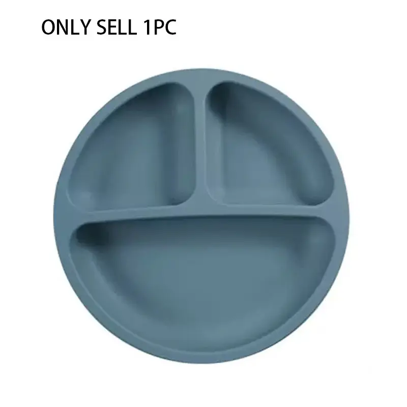 3-Piece Baby Feeding Plate Set with Suction Design, Play Food Tableware, 100% Food Grade Silicone, Microwave and Dishwasher Safe, Ideal for Independent Eating, Bpa Free Trays, Feeding Accessories