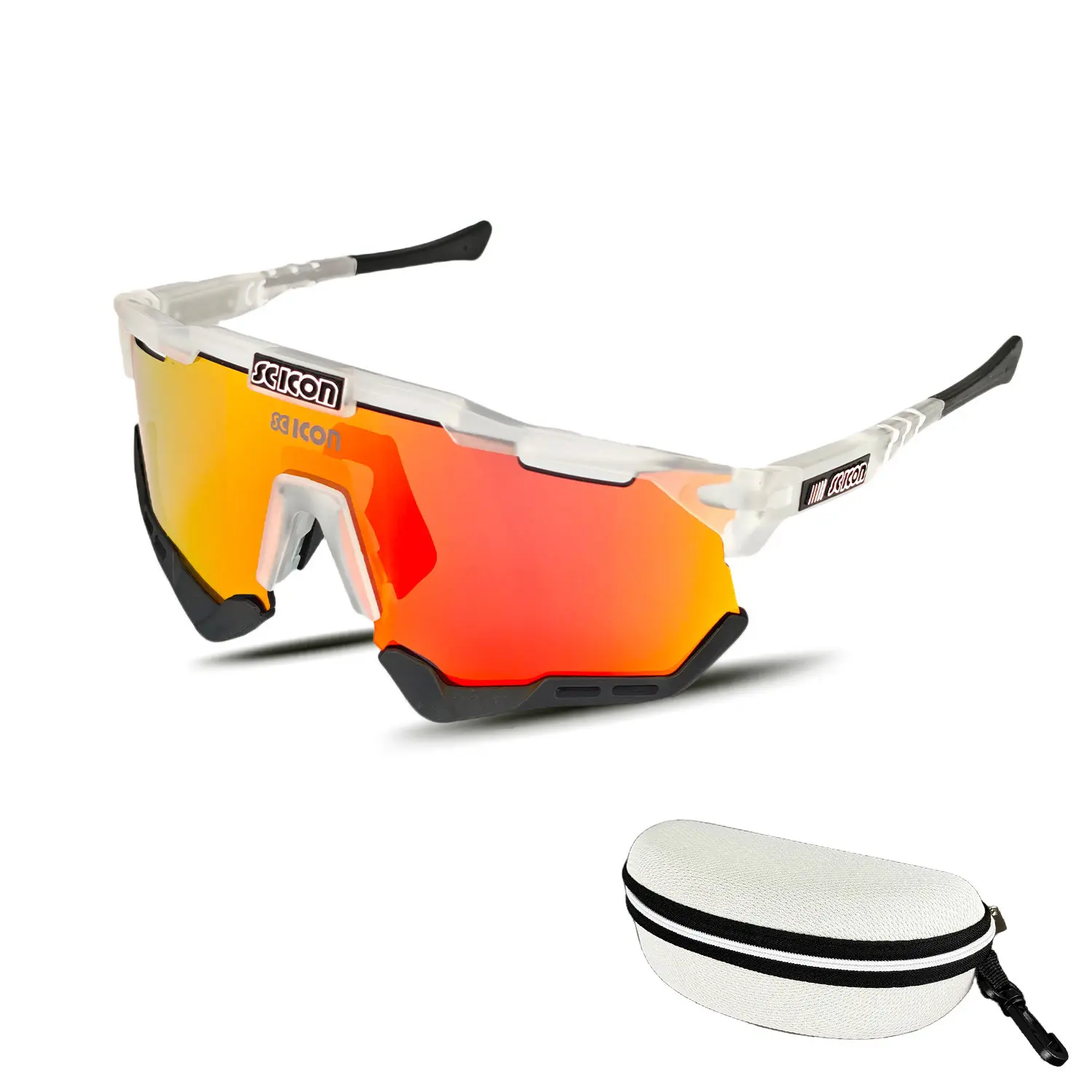 SCICON Polarized Sports Glasses for Adults - 37.5g, Interchangeable Lenses (Swap in Seconds), Sports & Outdoor Accessories for Bikes, Stops Squinting