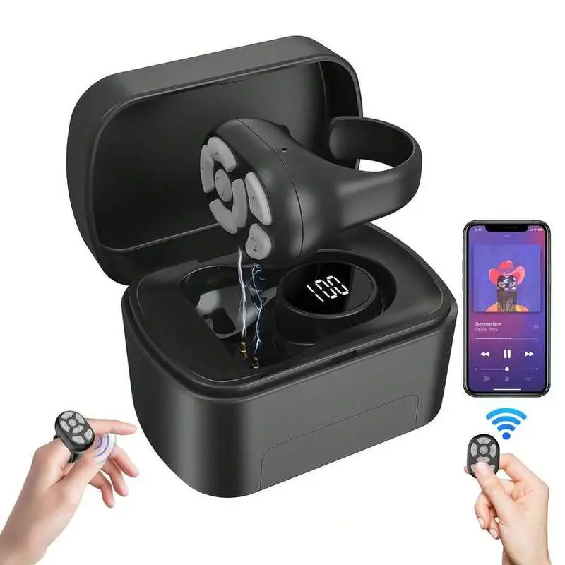 Fingertip Wireless Bluetooth Remote Control, Short Video Phone Bluetooth Selfie Clicker, Remote App Clicker, Rechargeable Scroll Ring Camera Remote Control, Suitable For Summer Vacation, Travel, Portable Camera Wireless Shutter