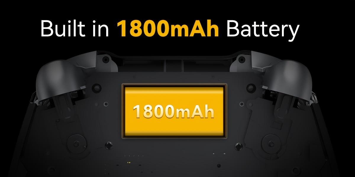 Interactive Screen Wireless Game Controller for PC/Switch/iOS/Android/Steam Deck, Hall Effect Joystick and Triggers, RGB Lighting, Remappable Buttons, 1800mAh with Charging Dock - V2/White (Non-Drifting). Not Compatible with Xbox, PS5 Console controller