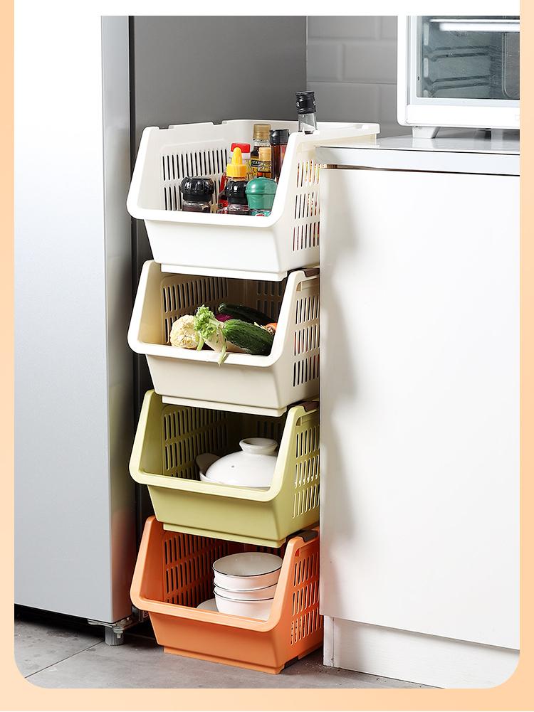 Multi-layer Vegetable and Fruit Storage Basket Kitchen Rack Household Miscellaneous Storage Organizer Multi-functional Vegetable Basket Rack