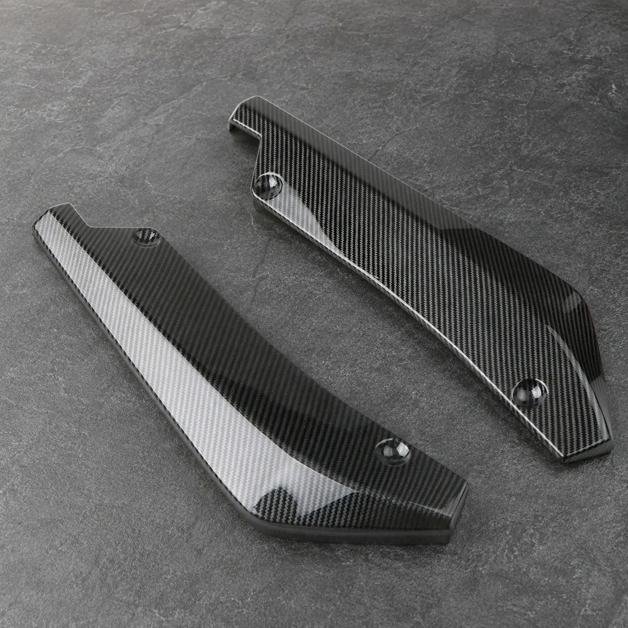 Universal Car Body Kit: Quick-Release Carbon Fiber Front Lip & Rear Spoiler, Anti-Scratch Side Skirts, DIY Aero Upgrade Car Accessories for Multi-Models