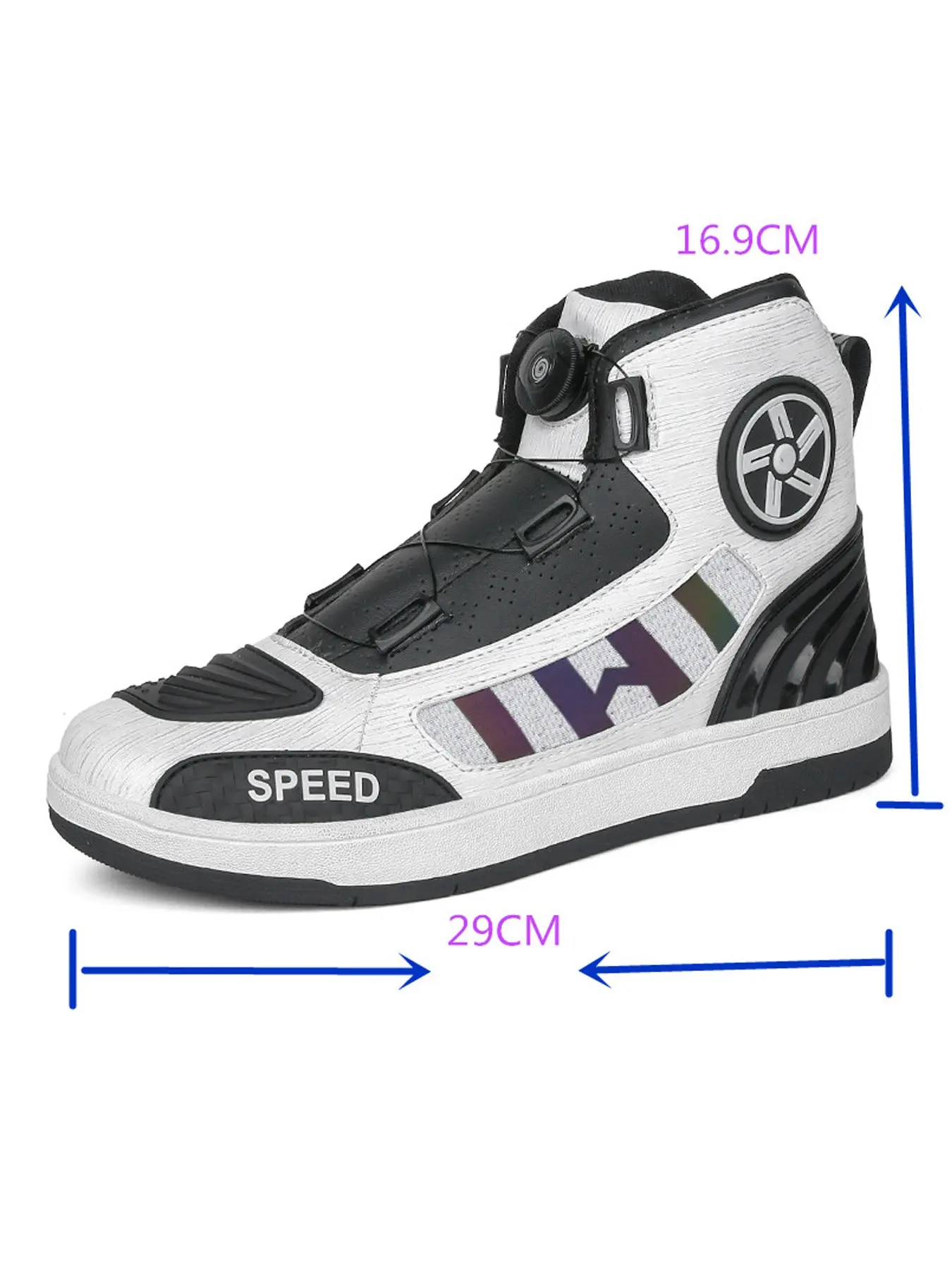 Professional Men's Motorcycle Boots, Styling Boot, Urban Racing, Off-Road Gear, Street Motorcycle Shoes, Durable Fashion Design, Closed, Synthetic Leather, Rubber Sole, Footwear
