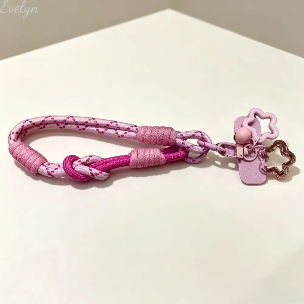 Mobile phone case lanyard, colored card keychain wrist rope, dopamine star mobile phone rope, portable anti-lost wrist rope.