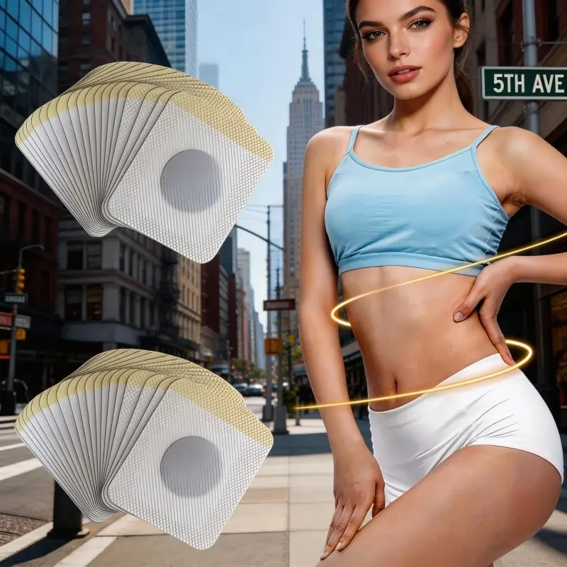 30PCS Waist and abdominal patch set, featuring tightening and warm fat burning effects; Using efficient plant fibers, suitable for daily shaping use, can assist in improving athletic performance