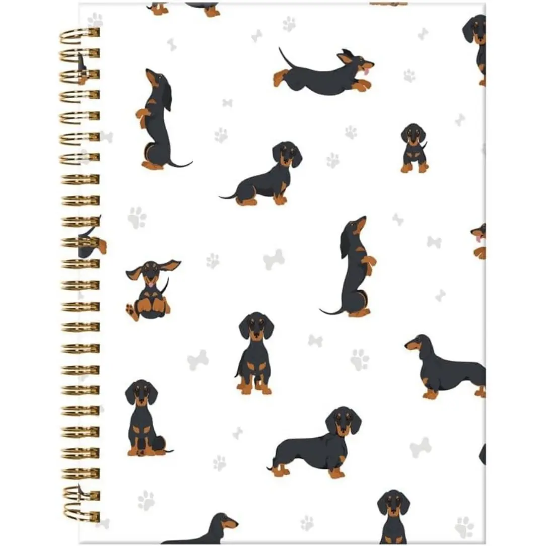 1 A5 Spiral Bound Hard-shell Notebook with Horizontal Paper, Specially Designed for Women. It Is Made of Thick Paper, Which Is Very Attractive, and It Is Suitable for University Notebooks (Rottweiler