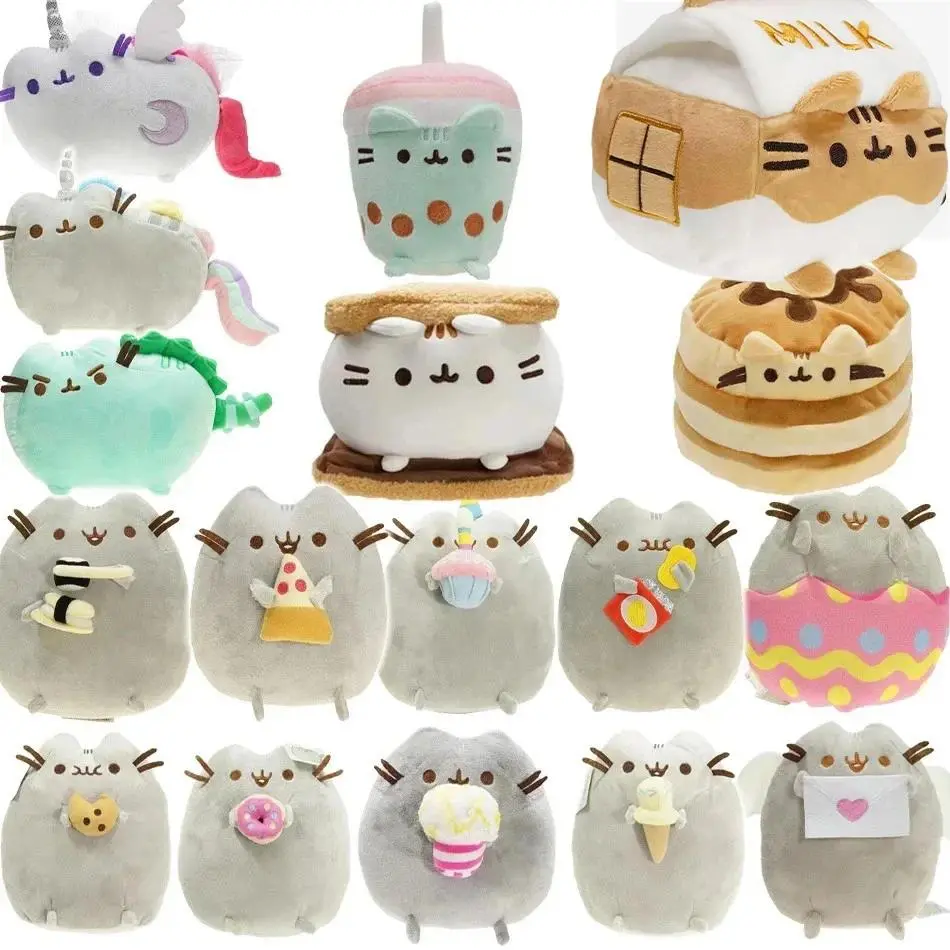 Donut Unicorn Kawaii Angel Cat Cartoon Plush Fill Animal Doll Potato Chip Ice Cream Pizza Cat Gifts for Children/