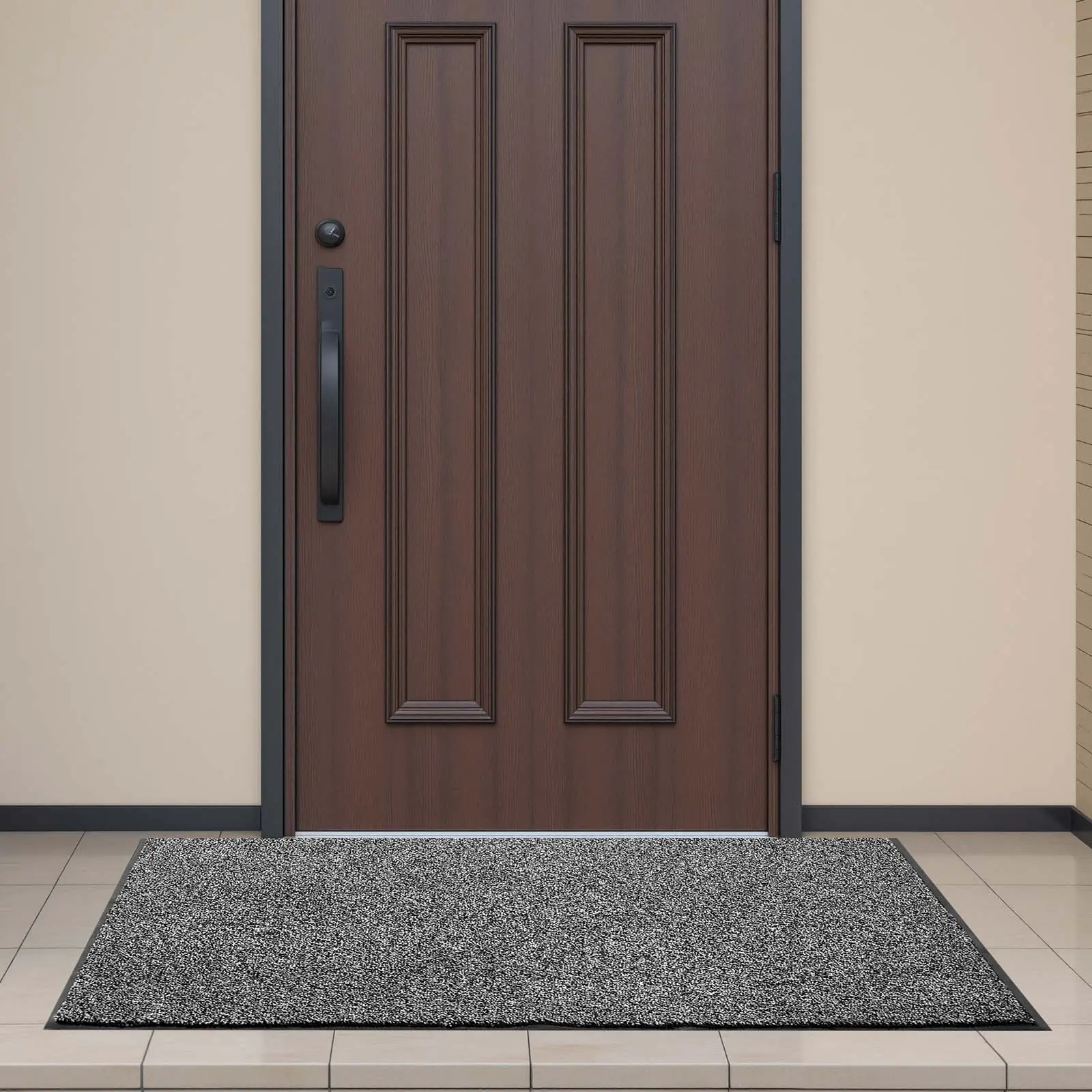 VEVOR Front Door Mat - 5x3ft Size Single Rug, Heavy-Duty Non-Slip Commercial Indoor Outdoor Rugs with PVC Backing, Washable Industrial Entry Areas Carpet for Hallway, Garage, Grey (1524x914mm), 1524 X 914 Mm
