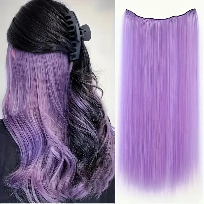 Extra Long 55.5cm One Piece Clip In Hair Extensions Long Straight Synthetic Hairpiece Easy Application For Daily And Festival Wear