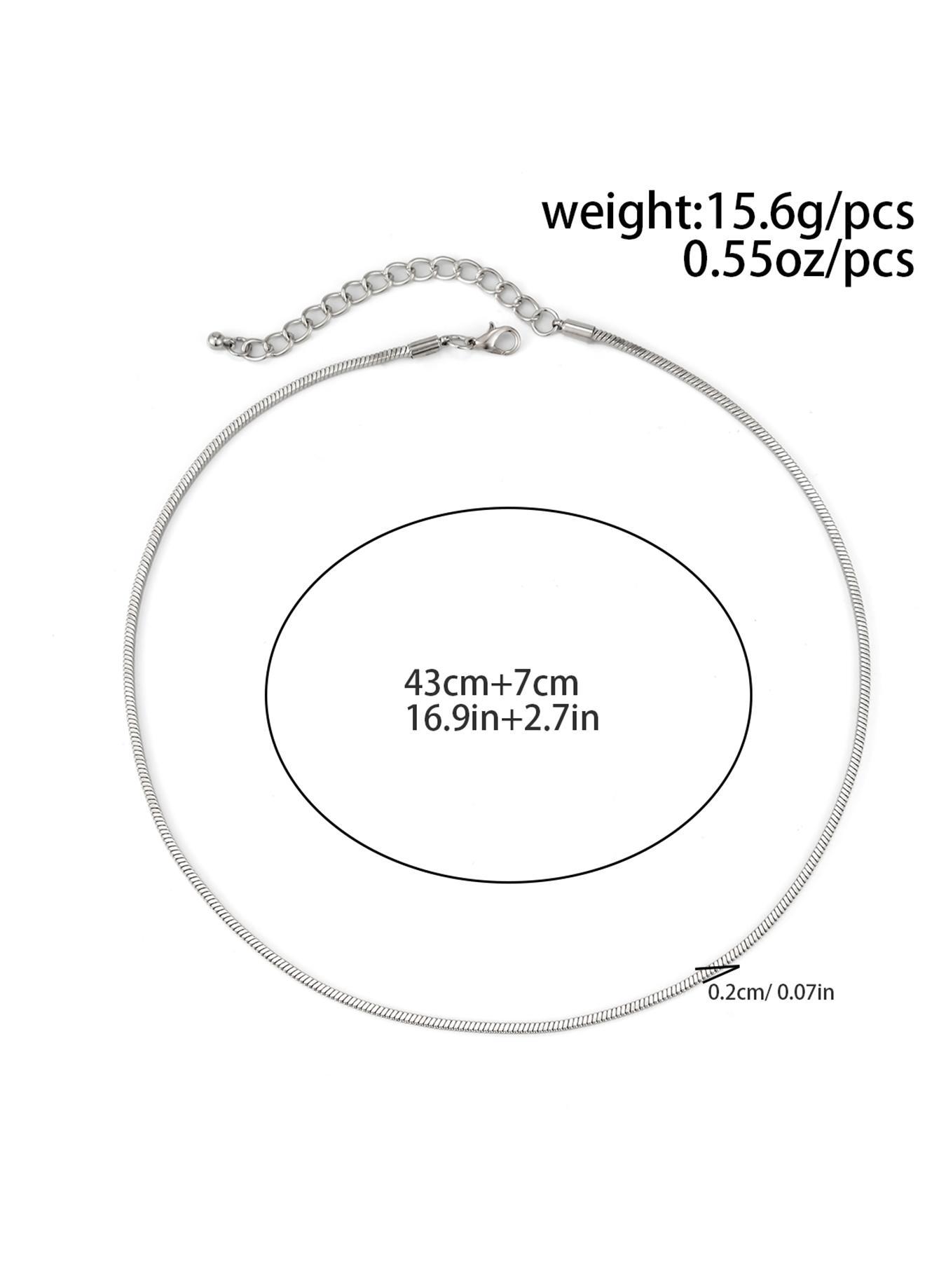 Men's Summer Street Trend Minimalist Chain Necklace Perfect for Gift, Trendy Classic Chain Necklace, Chic All-match Jewelry As Boyfriend Gifts with Gift Box, Cuban Link Chain