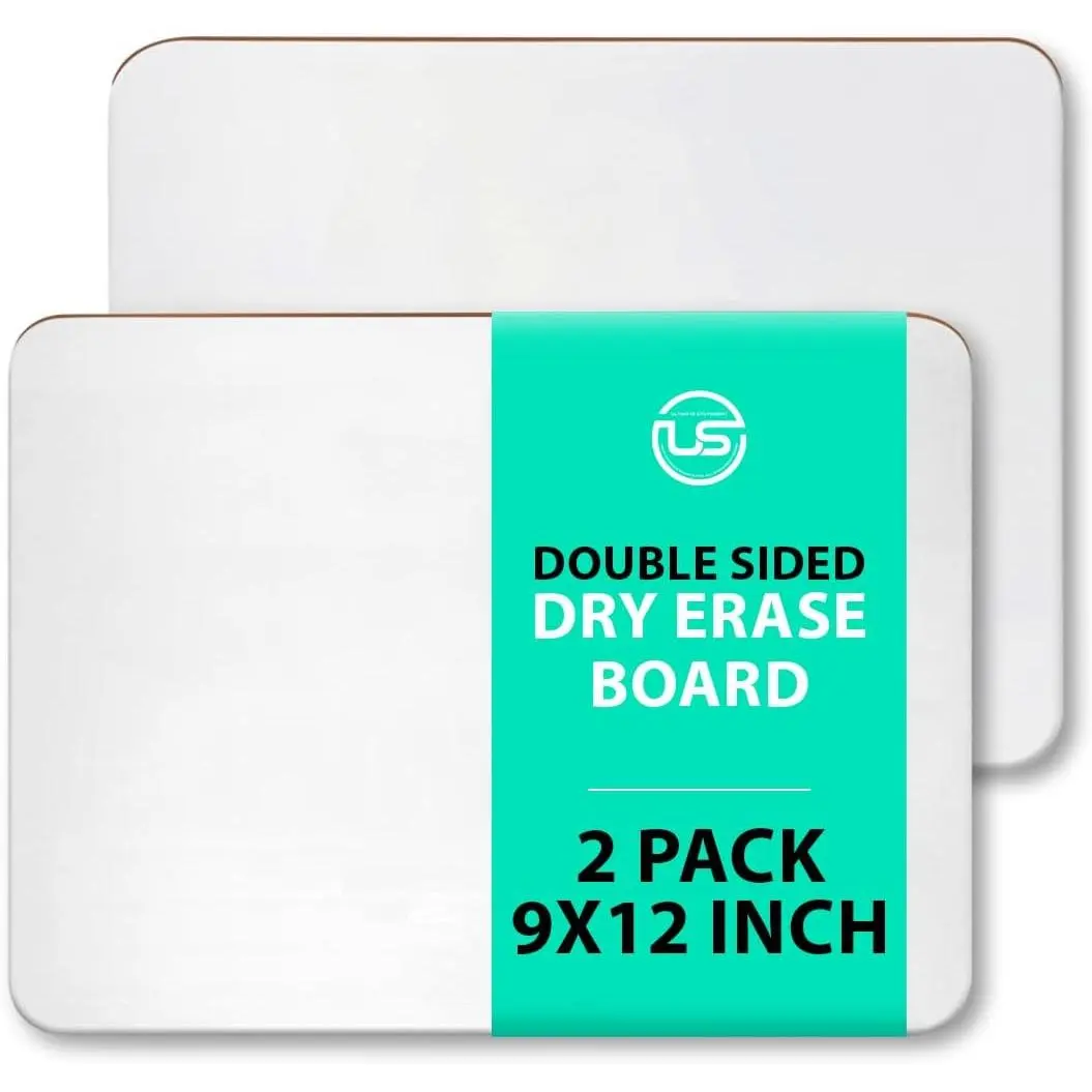 Small Dry Erase Board 9x12 (2 Pack) – Mini White Board for  & Students, Double-Sided Portable Whiteboard Small Dry Erase Board for Classroom, Office &  Learning