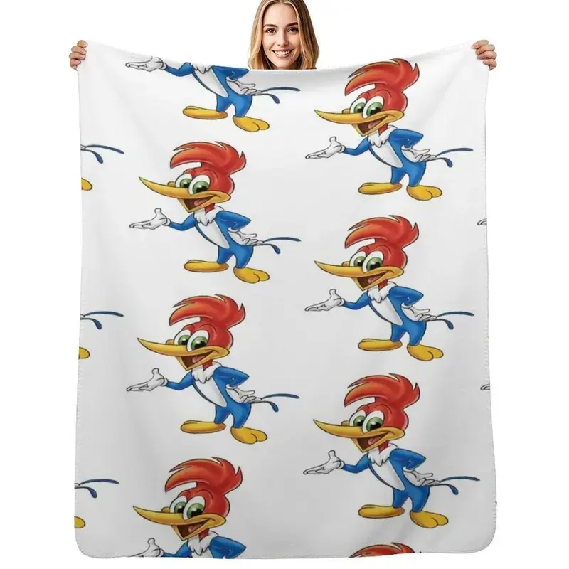 Woody Woodpecker Throw Blanket Lightweight Warm Blanket for Indoor Outdoor Use, Perfect Warm Gift for Birthday Christmas Housewarming for Adults Kids