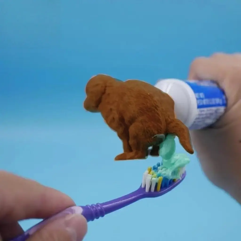 Funny Dog Poop Toothpaste Dispenser, Fun Dental Gift Hat, Perfect for Halloween, Christmas, Easter, Valentine's Day, Independence Day
