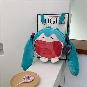 Cute Hatsune Miku Ita Backpack, Plush Kawaii Anime Bag, Japanese Lolita JK School Backpack for Girls