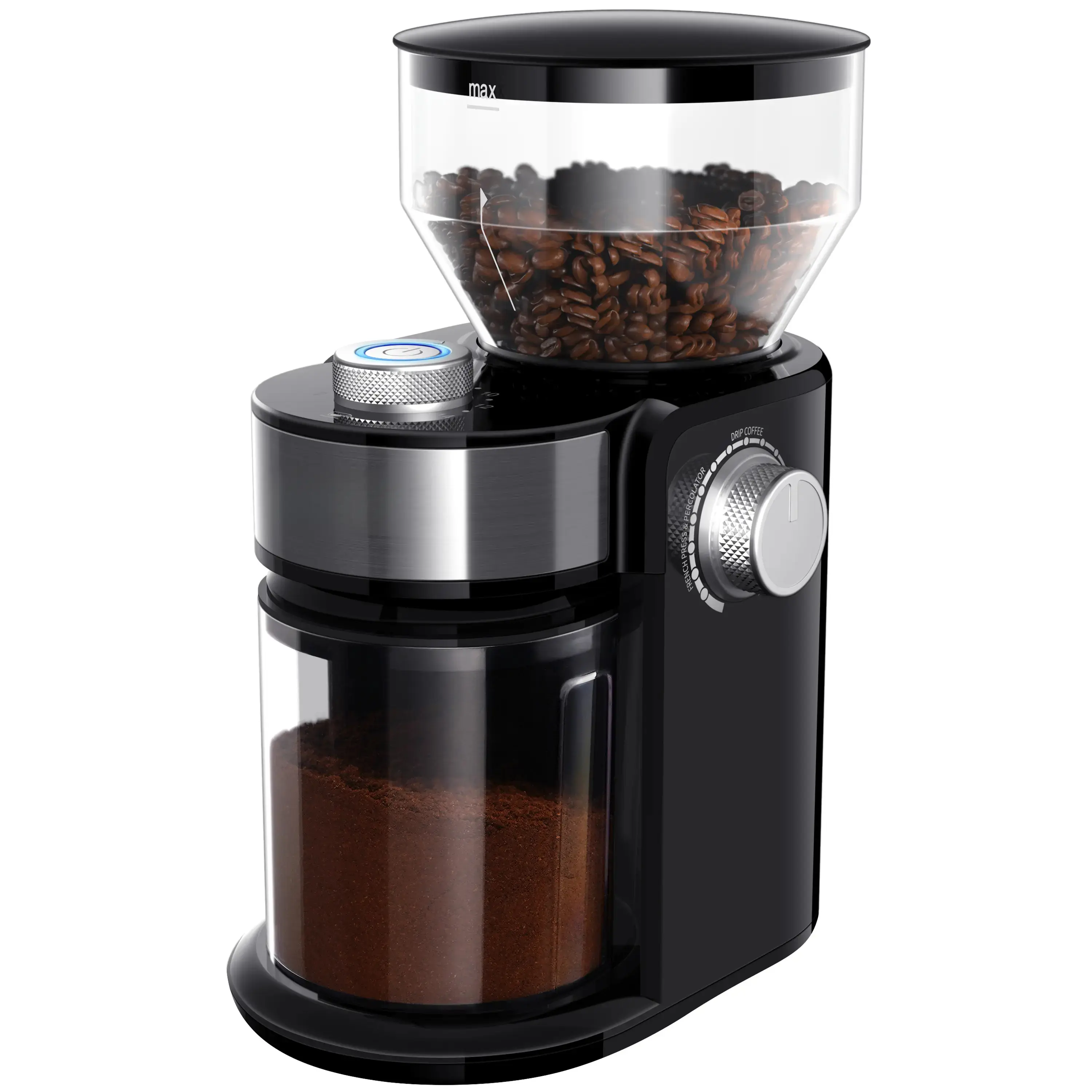 CG835 Adjustable Burrs Electric Coffee Grinder, 16 Precise Grinder Settings for 2-14 Cups, Black.Metallic Grinding Flat,home essentials tiktokshopbacktoschool