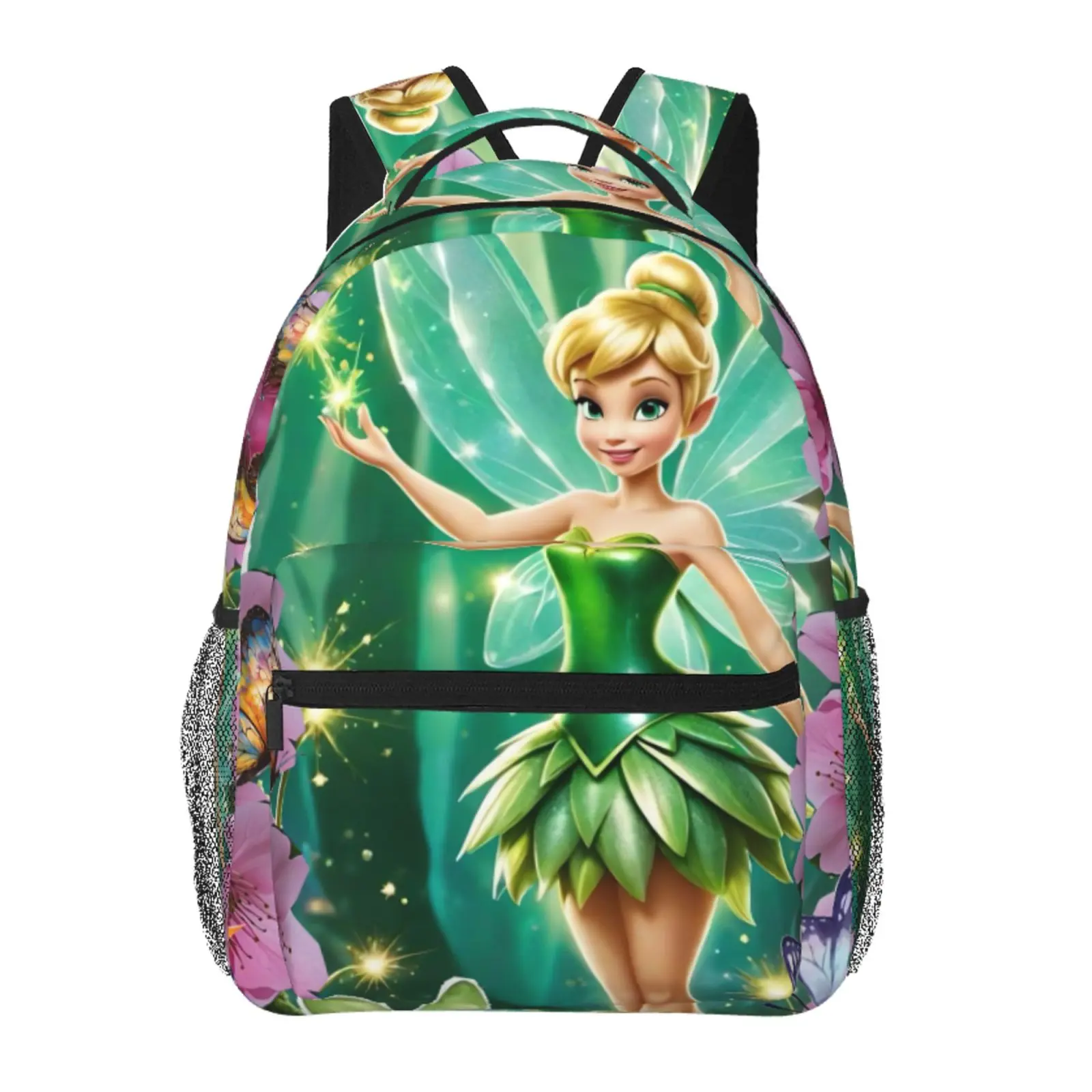 Anime Tinkerbell1 Printed Backpack, Cute School bag for Girls Boys Teens, Cartoon Backpacks Kawaii Kids Lightweight backpack with adjustable straps Bookbag, Travel, School, College, Work, Backpack, Daily Use