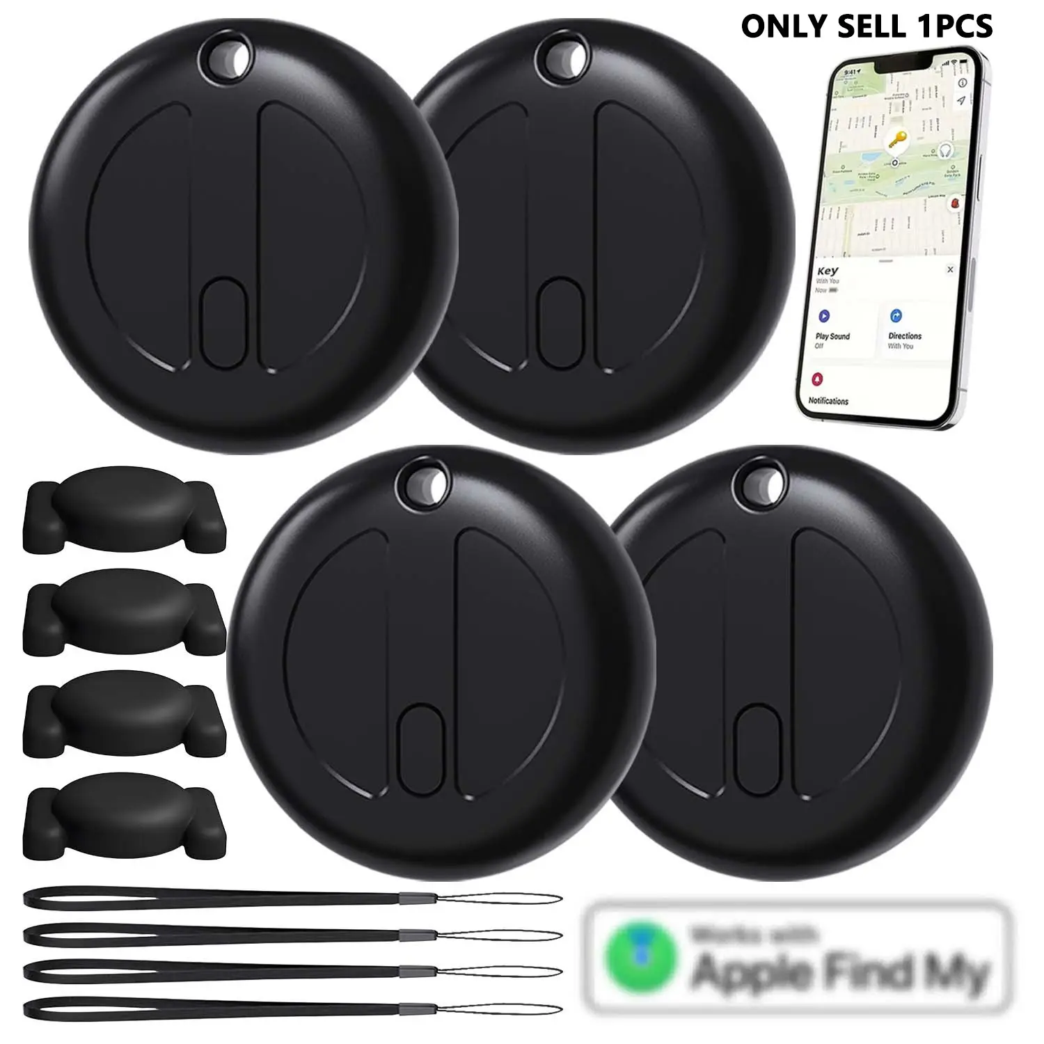 Key Finder Locator with sound Key chain Locator for Lost Keys Item finders Locator Key Tracker Keychain Tracker Support for Keys Dogs Cats Wallet Phone Gifts (1/2/4pc & White/Black optional)