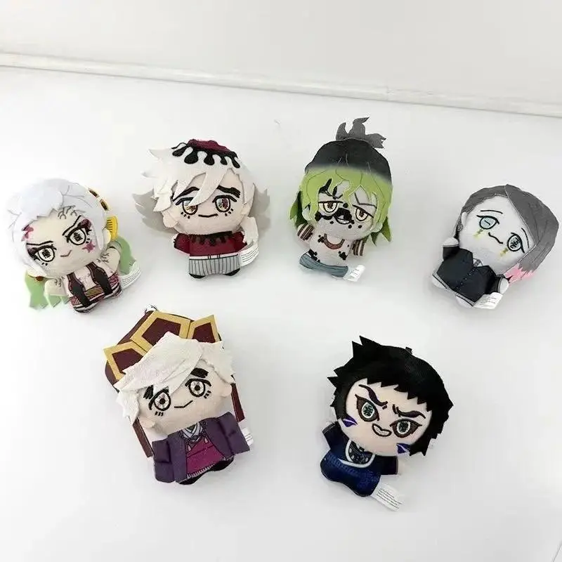 2026 new hot item In Stock Demon Slayer Soft Stuffed Plush Dolls Gyutaro Enmu Daki Kaigaku Douma Keychain Bag Pendant Toys For Anime Fans Decor
