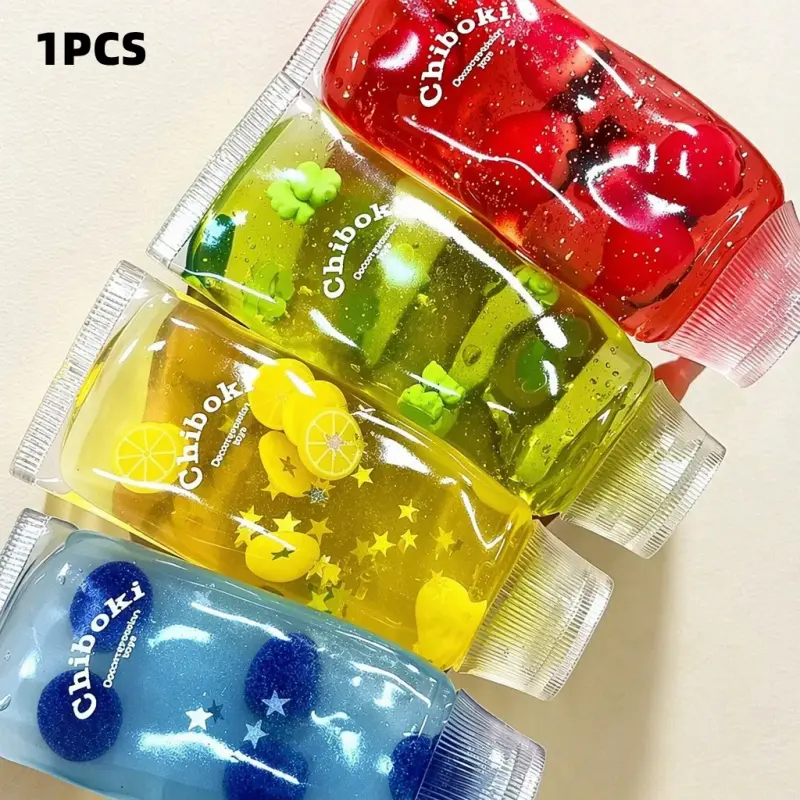 Jam Tube Squishy - Strawberry & Blueberry Moldable Non-Rebound Fidget Toy | Soft Gel Stress Ball Squishies Fidgets Squishies
