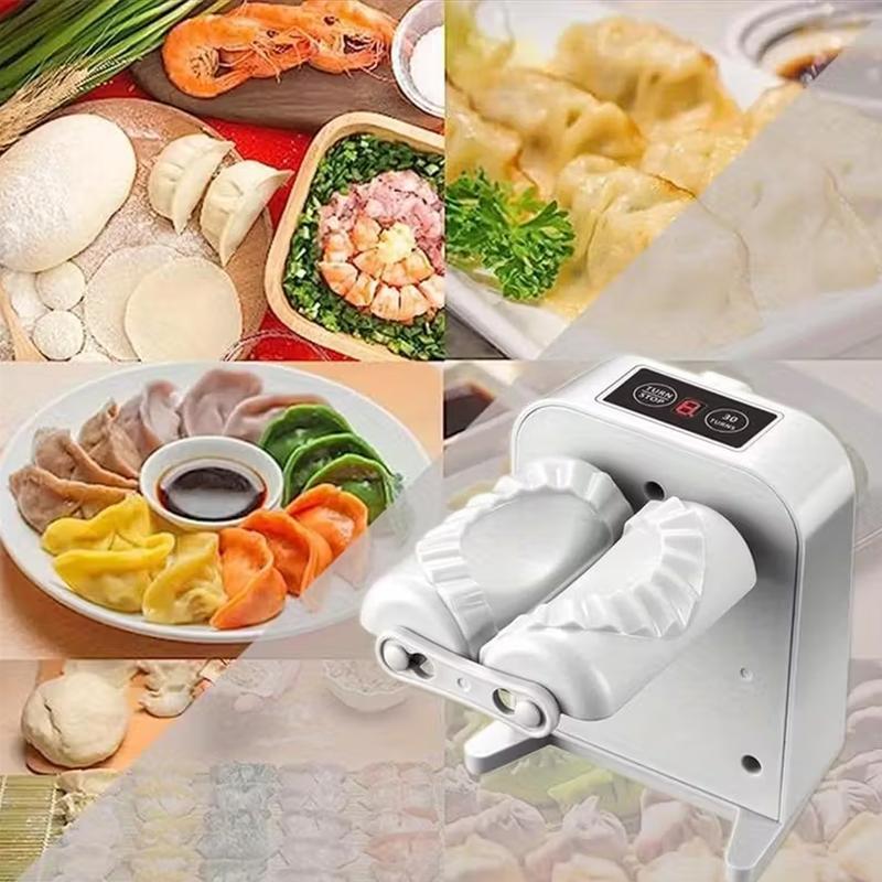 Electric Dumpling Maker Rechargeable Automatic Dumpling Maker Machine Mould 2 Modes, Household Easy Quick Dumpling Pierogi Maker Machine with Empanada Maker Press