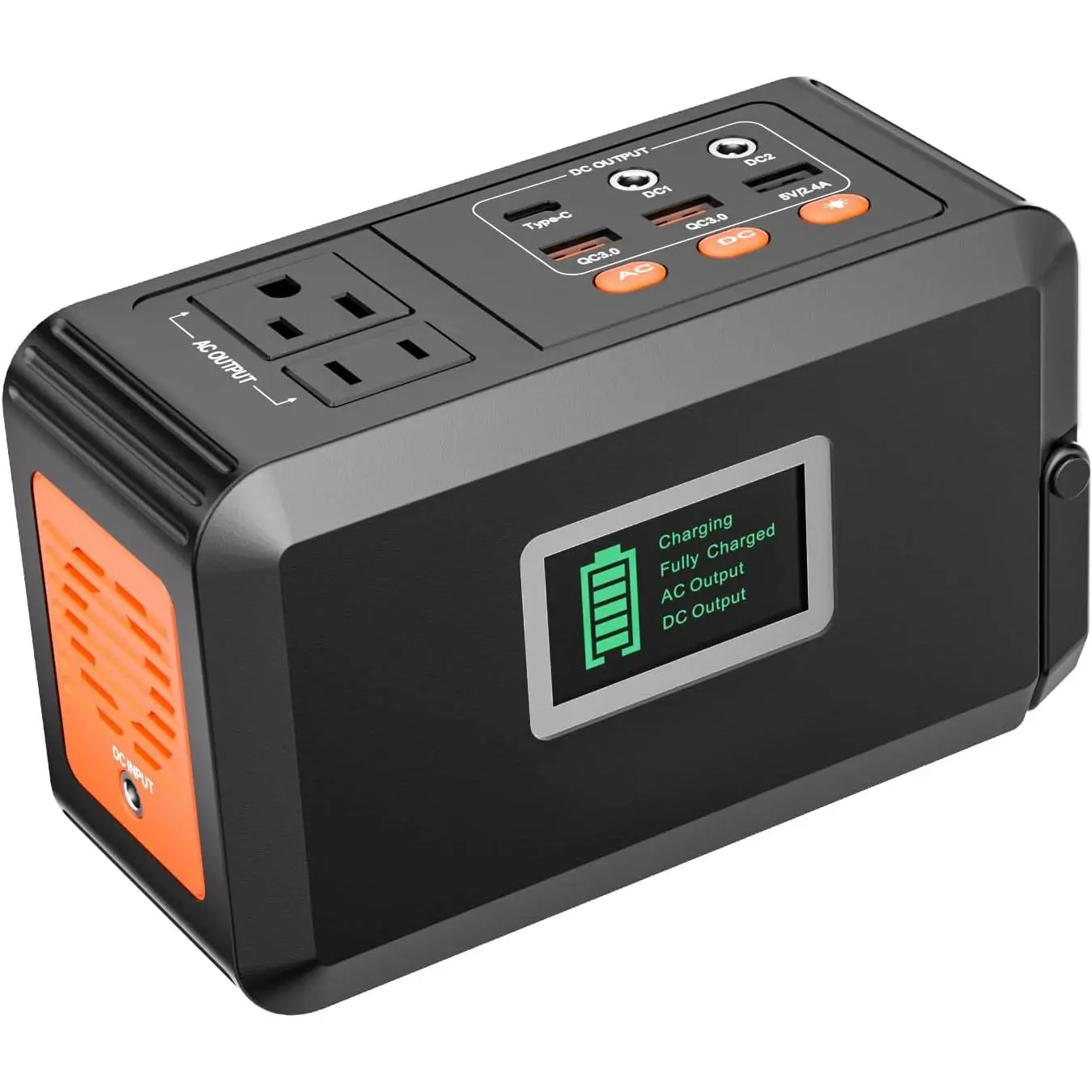 Portable Power Station,120W(240W Peak) Solar Generator,88Wh Lithium Battery Power with 110V AC Outlet/DC/USB/LED Light for Outdoor Camping Trip Hunting Emergency(Solar Panel Optional)