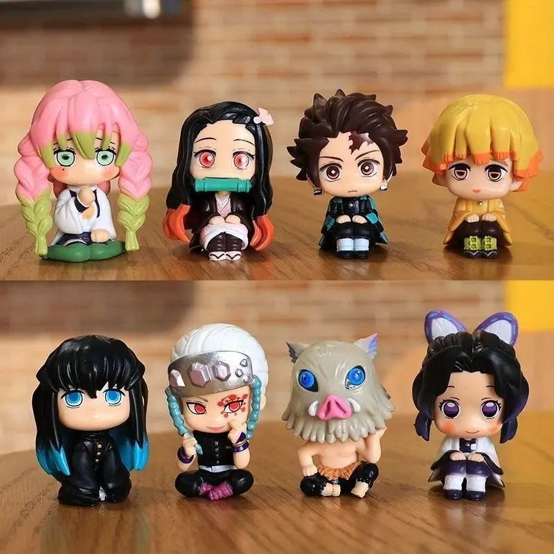 3rd Demon Slayer Series Figurines, Nezuko Kamado Tanjiro Inosuke Zenitsu, Anime Desk Decorations, Handmade Ornament Collection
