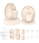 6oz Wide-Mouth Breastmilk Storage Bottles with Two-Pieces Sealing Cap, Leak-Proof Design, No-Fade Reading Marking, Compatible with Spectra S1 S2 9 Plus, Motif Luna, and Most Wide-Mouth Flanges, 4 Pack