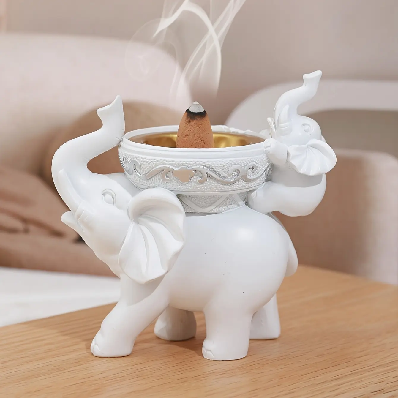 Elephant Design Incense Burner, Bakhoor Burner, 1 Count Creative Cute Elephant Design Fragrance Holder, Home Fragrance Products, Desktop Decorative Ornament for Home Office, Home Decor, Aroma for Home, Home Scent