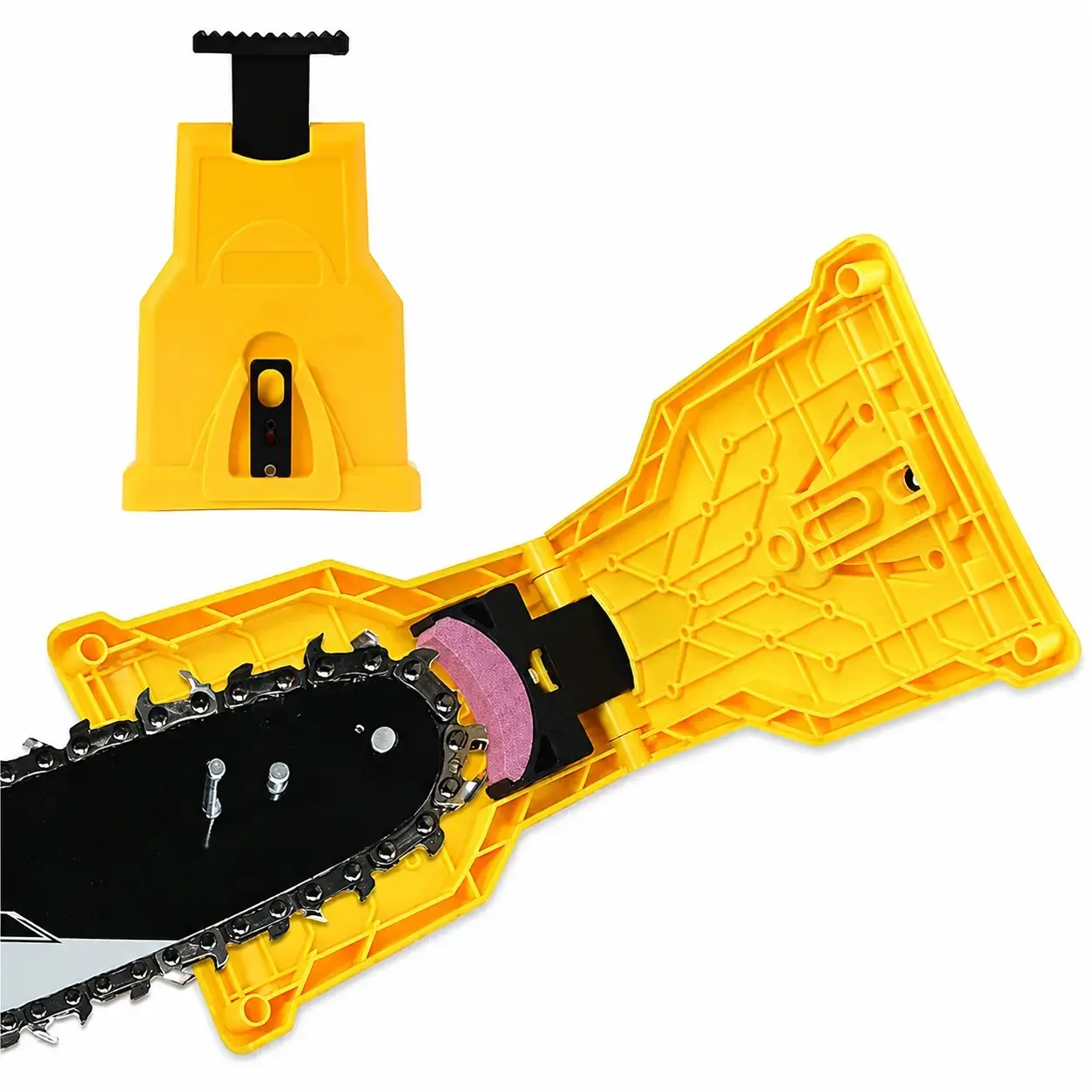 Portable Chain Saw Sharpener, Quick Precision Grinding Blade Sharpening Tool for 14/16/18/20 Inch Dual Hole Chainsaw Bars, Summer Storm Compatible