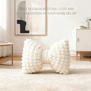 Milk Bubble Bow Pillow, Cloud Touch Plush Cushion, Home Decorative Cushion, Sofa Bedroom Bedside Decorative Pillow, Soft Cushion, Fluffy Comfort Backrest, Removable Washable