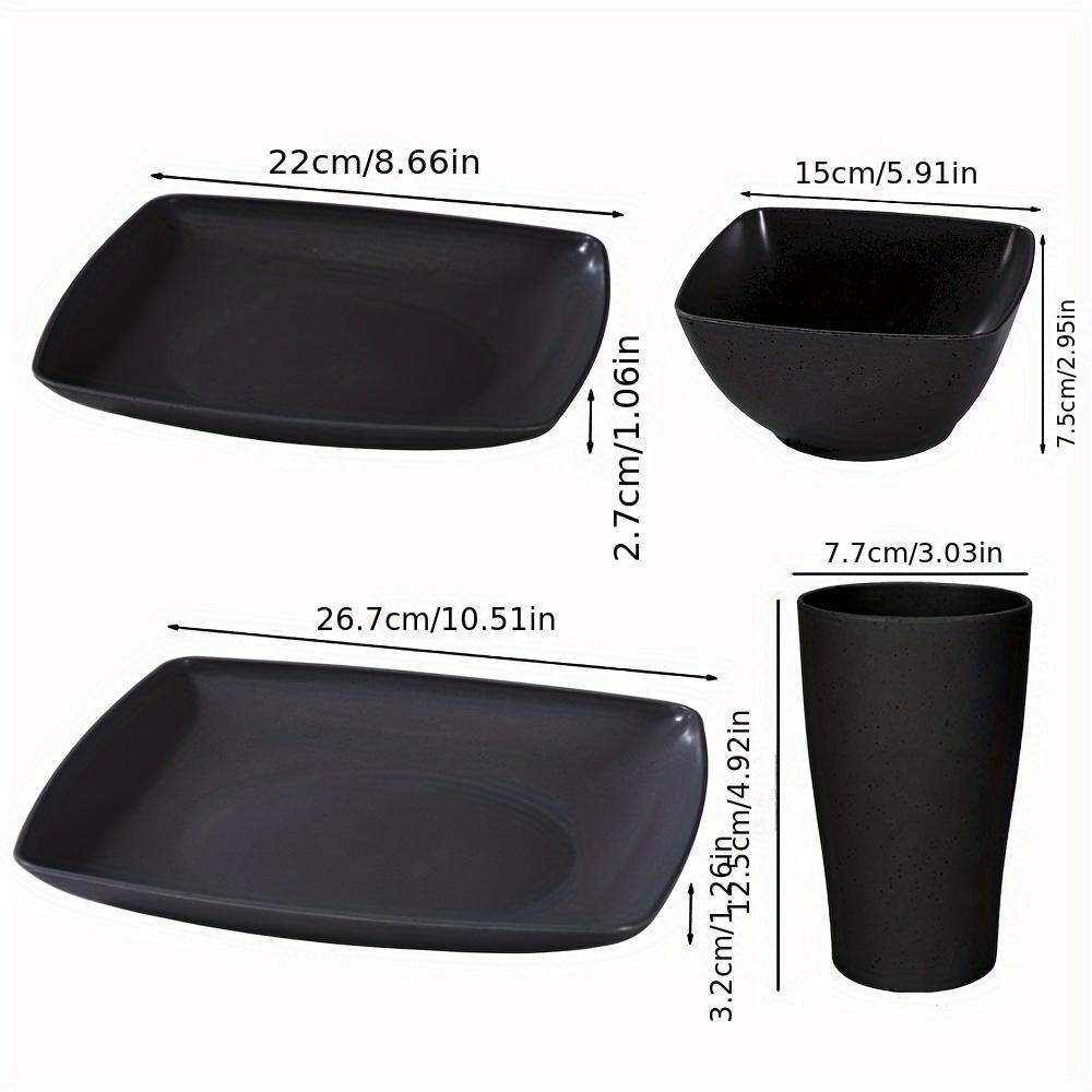 Solid Color Dinnerware Set, 16/32pcs/set Durable Dishwasher Microwave Safe Tableware Set, Dinner Sets, Includes Dinner Plates, Salad Plates, Snack Bowls, Tumblers, Dining Plate Set