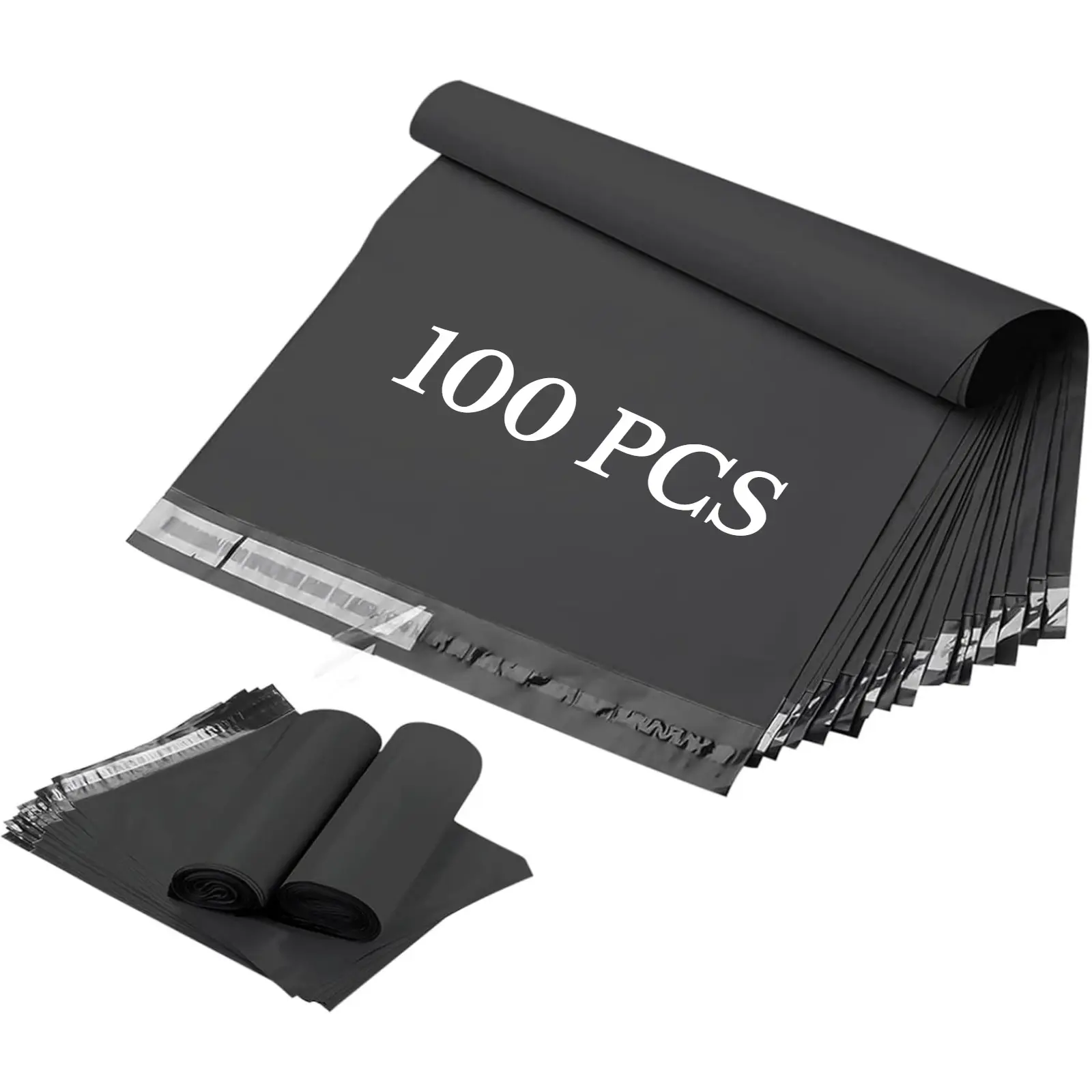 Poly Mailers Black 100 Pack Shipping Bags,10x13 Inch,Packaging Envelopes for Small Business, Boutique, Clothing
