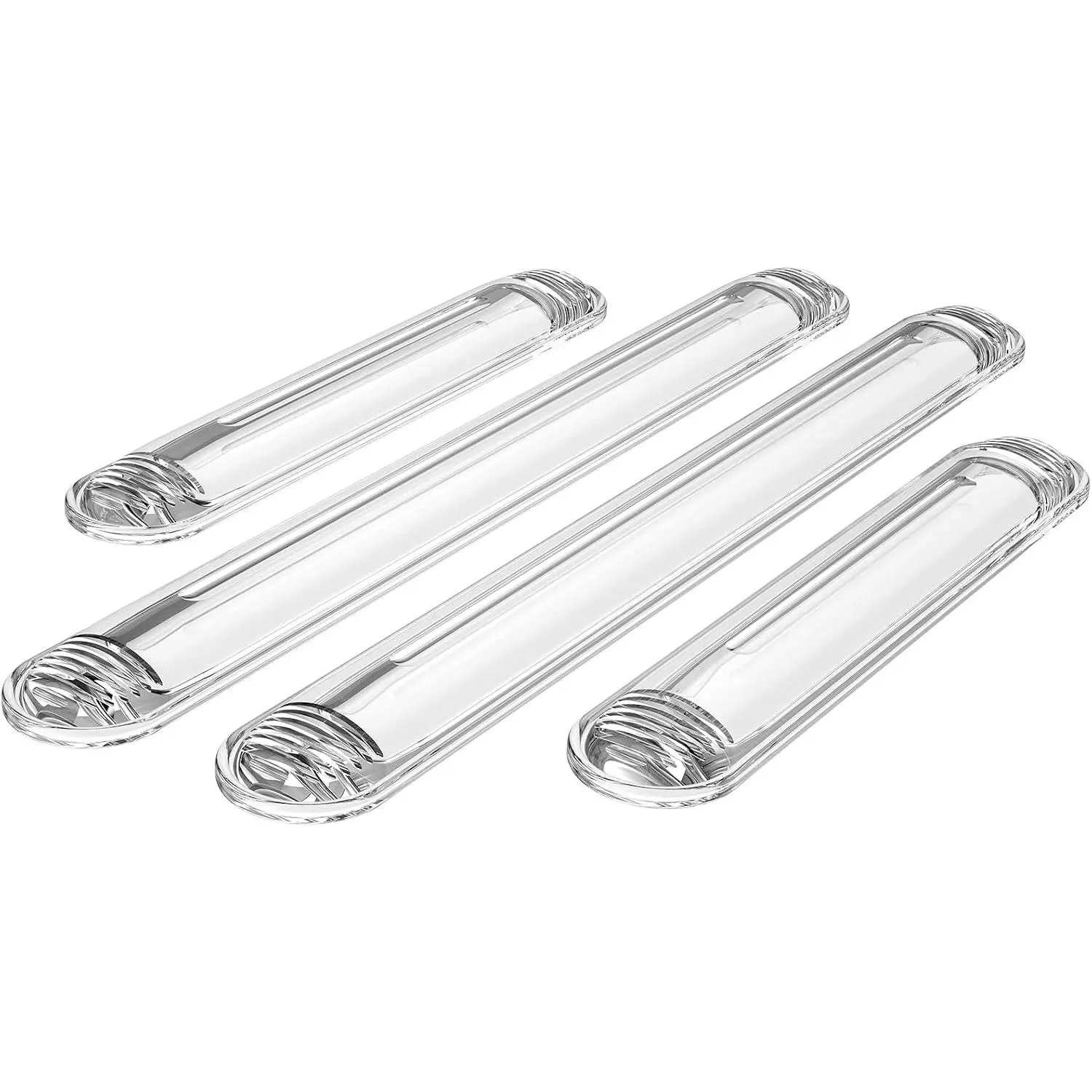 Clear Self-Adhesive Rubber Wall Protectors – 2 Long & 2 Short Bumpers for Furniture, Refrigerator, Shower Door, Cabinet Drawer – Non-Yellowing Shock AbsorptionGift
