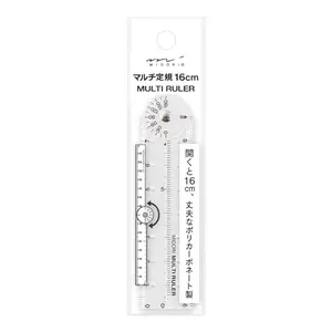 42263006 6.3 inches (16 cm) Transparent Multi Ruler