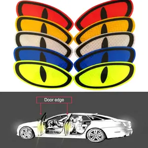 2Pcs Tail Light Stickers Reflective Safety Warning Stickers Eyes Cartoon Car Stickers Auto Truck Moto Reflective Strips Auto Exterior Accessories