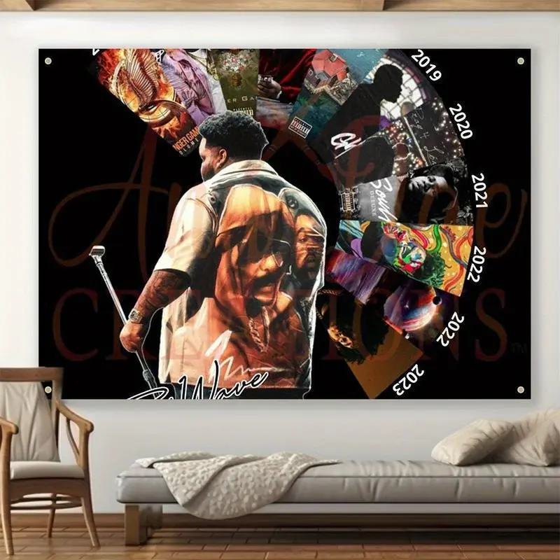 1pc Rod Wave Polyester Banner - Creative Photo Background, Standing, Wall Decor, Durable & Versatile Decoration for Indoor & Outdoor Events, Standing Banner, Wall Decor Banner sohochic