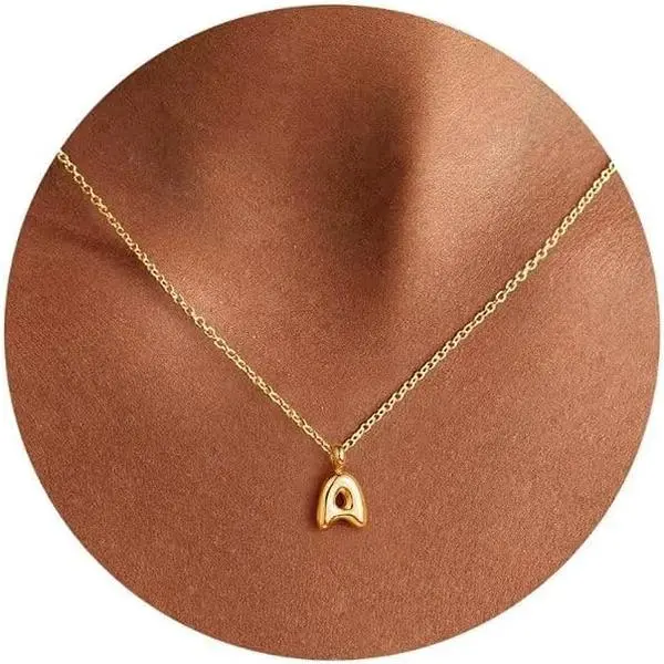 Initial Necklace for Girls  Woen - Cute Letter A-Z Necklaces | 14K -Plated Initial Necklace, Sall Letter Necklace, Birthday Gifts for Girls  Teen Girls,  Little Girl Necklaces