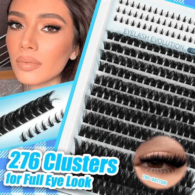 276PCS 100D Lashes Clusters Bottom Lash Combo All Makeup Friendly Full Coverage Voluminous Naturally Curled Reusable False Lashes 7 18mm Length Ultra Thin Strips For Weddings Parties And Special Events